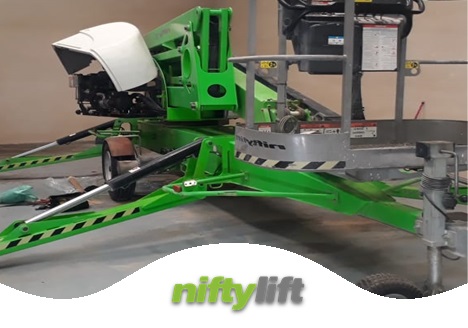 nifty hr12 hr21 hybrid boom scissor towable rental sales manlift man lift